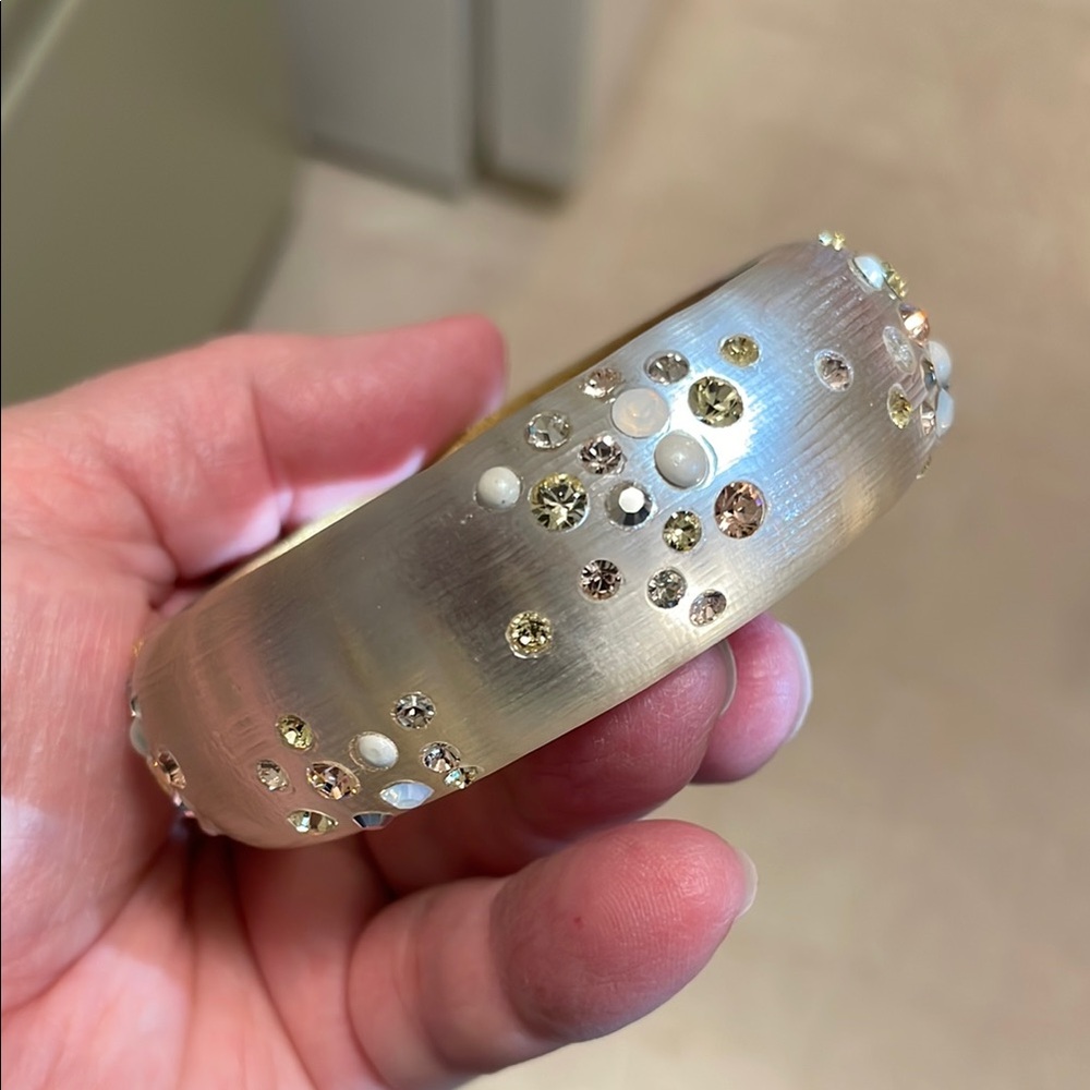 Alexis Bittar Elegant Crystal-Embellished Bangle